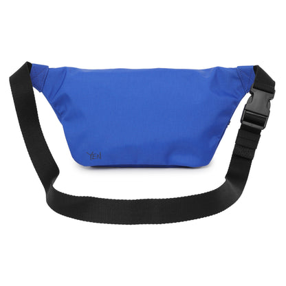 Exclusive Balenciaga Electric Blue Sport Nylon Logo Wheel Belt Bag — Side View