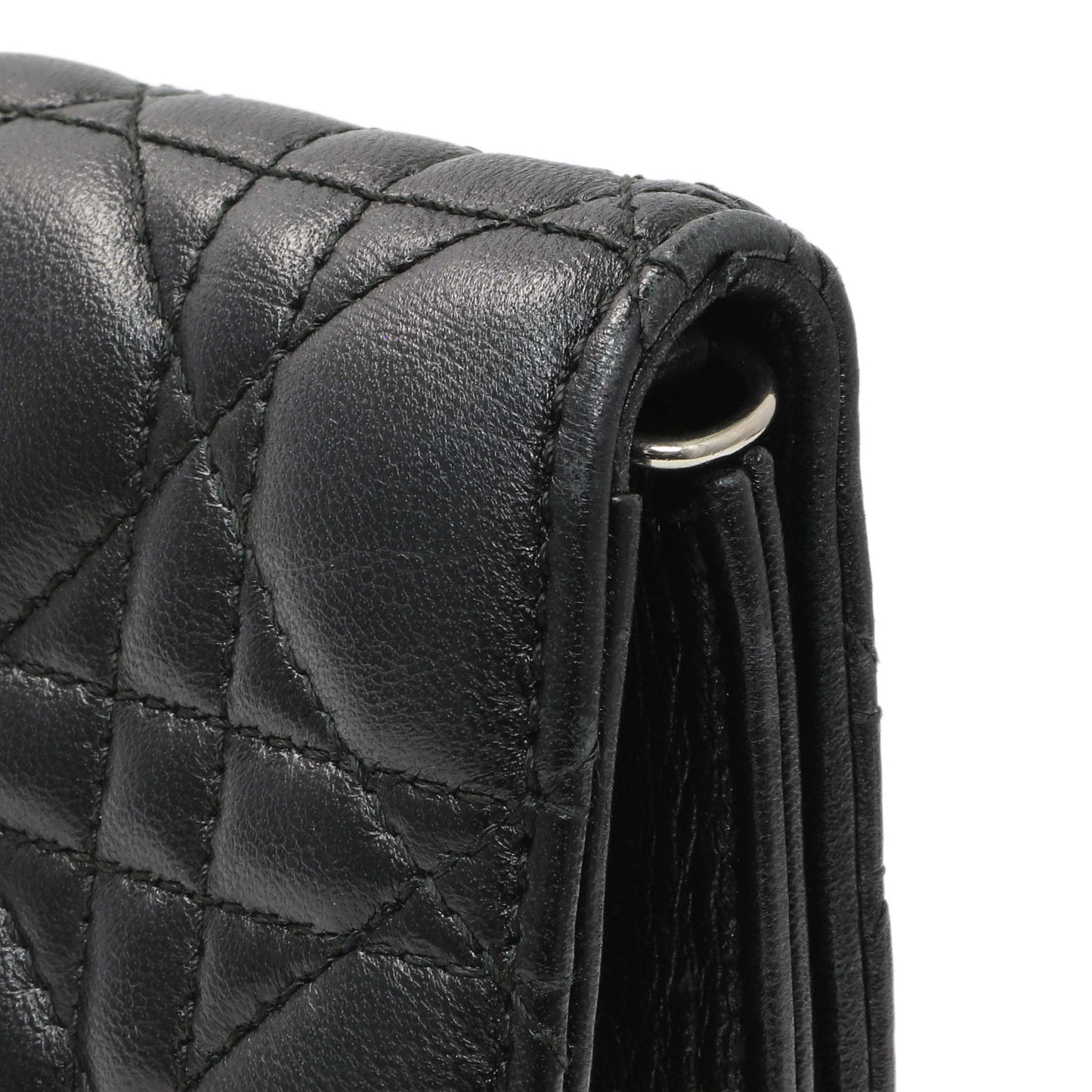 Exclusive Christian Dior Black Lambskin Cannage Lady Dior Convertible Clutch — Alternate View 10