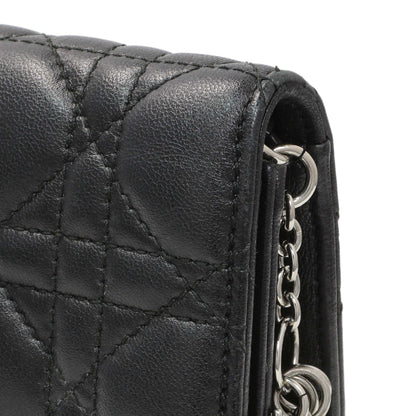 Exclusive Christian Dior Black Lambskin Cannage Lady Dior Convertible Clutch — Alternate View 11