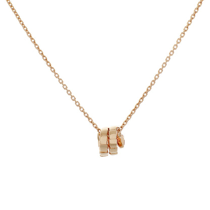 Exclusive Bulgari 18K Rose Gold Diamond Serpenti Viper Necklace — Side View