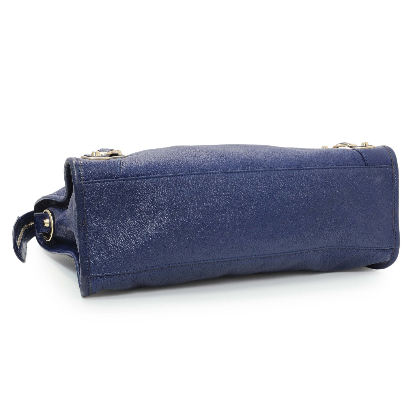 Exclusive Balenciaga Bleu Nuit Chevre Metallic Edge City — Back View