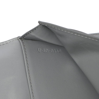 Exclusive Celine Grey Grained Calfskin Large Multifunction Strap Wallet — Lifestyle View