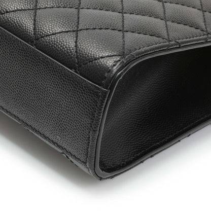 Exclusive Saint Laurent Grain De Poudre Textured Mixed Matelasse Triquilt Medium Monogram Satchel — Alternate View 7