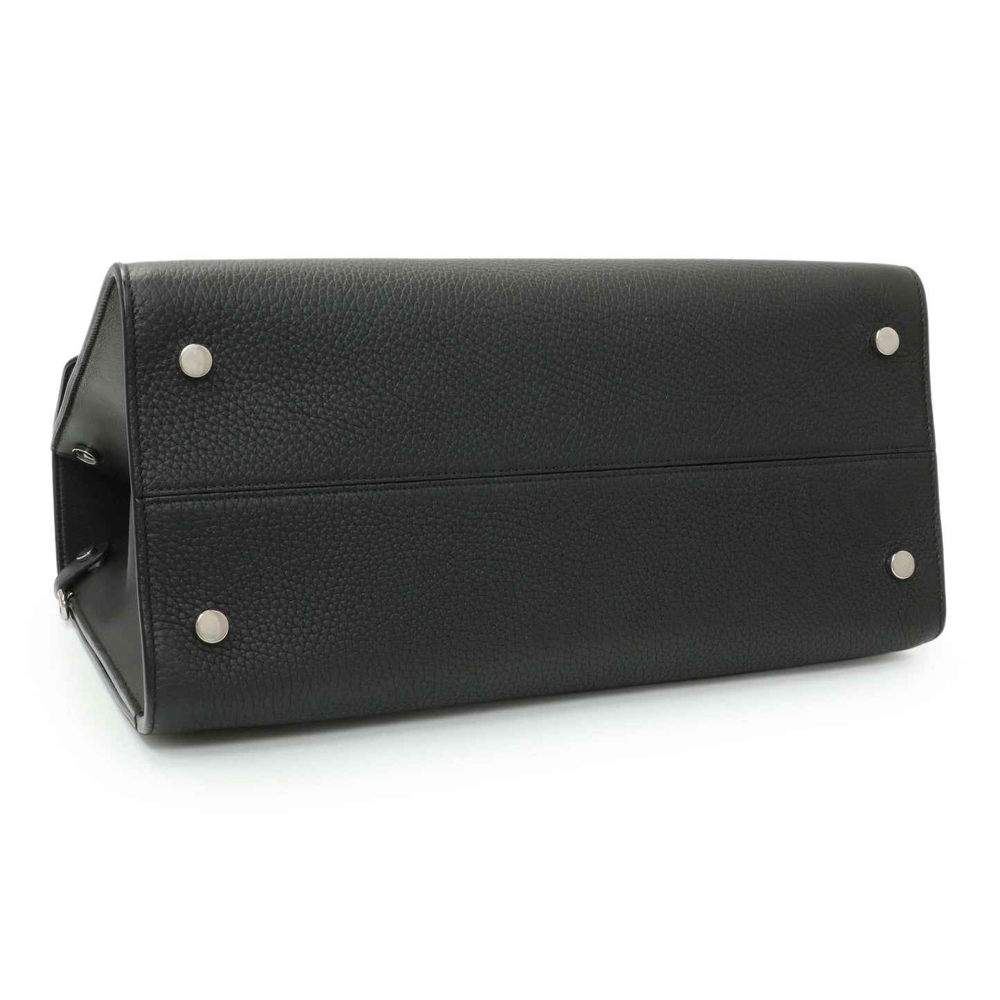 Exclusive Christian Dior Black Bullcalf Large Diorever Flap — Back View