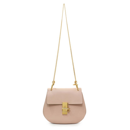 Exclusive Chloe Pink Grained Lambskin Drew Shoulder Bag — Front View