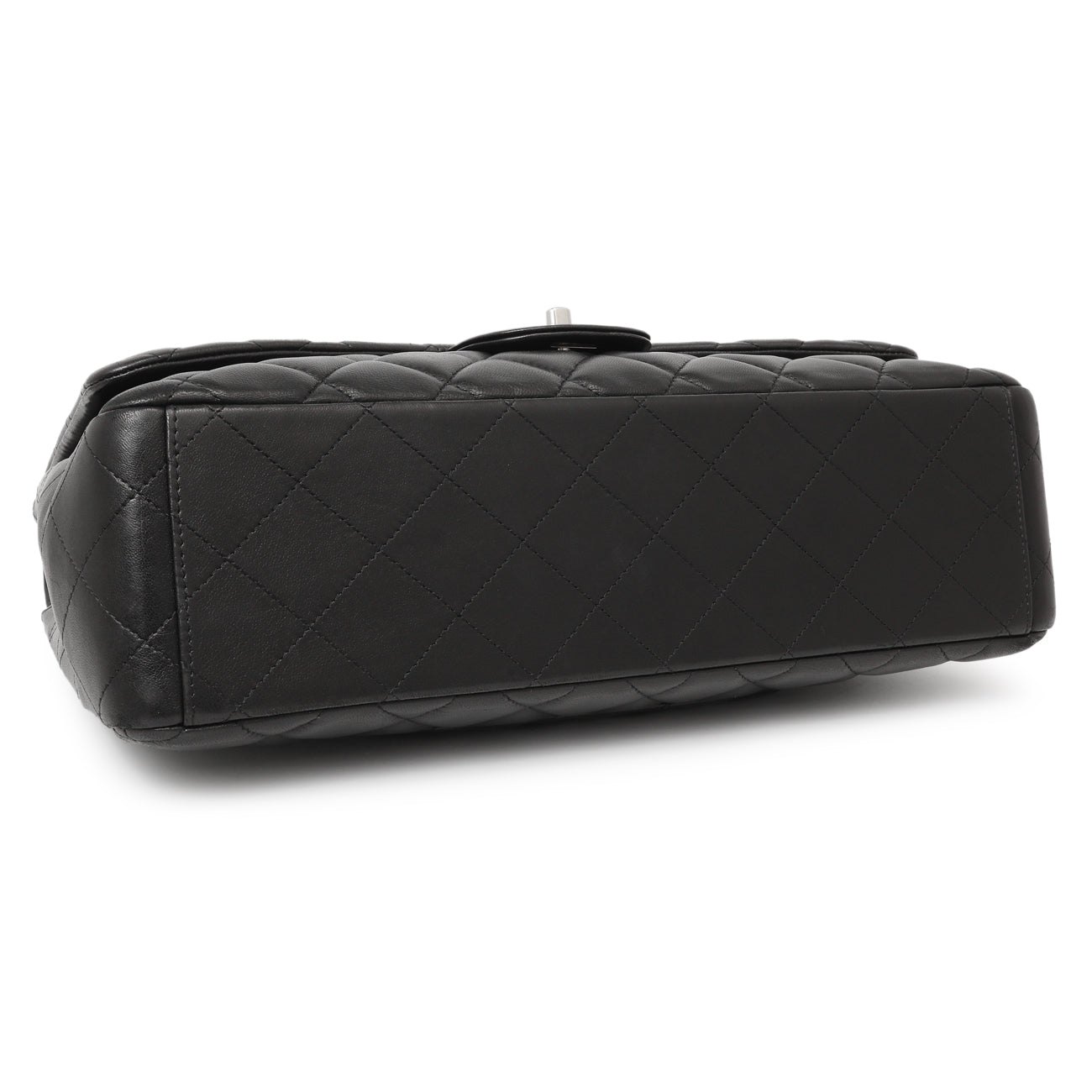 Exclusive Chanel Black Quilted Lambskin Maxi Single Flap — Back View