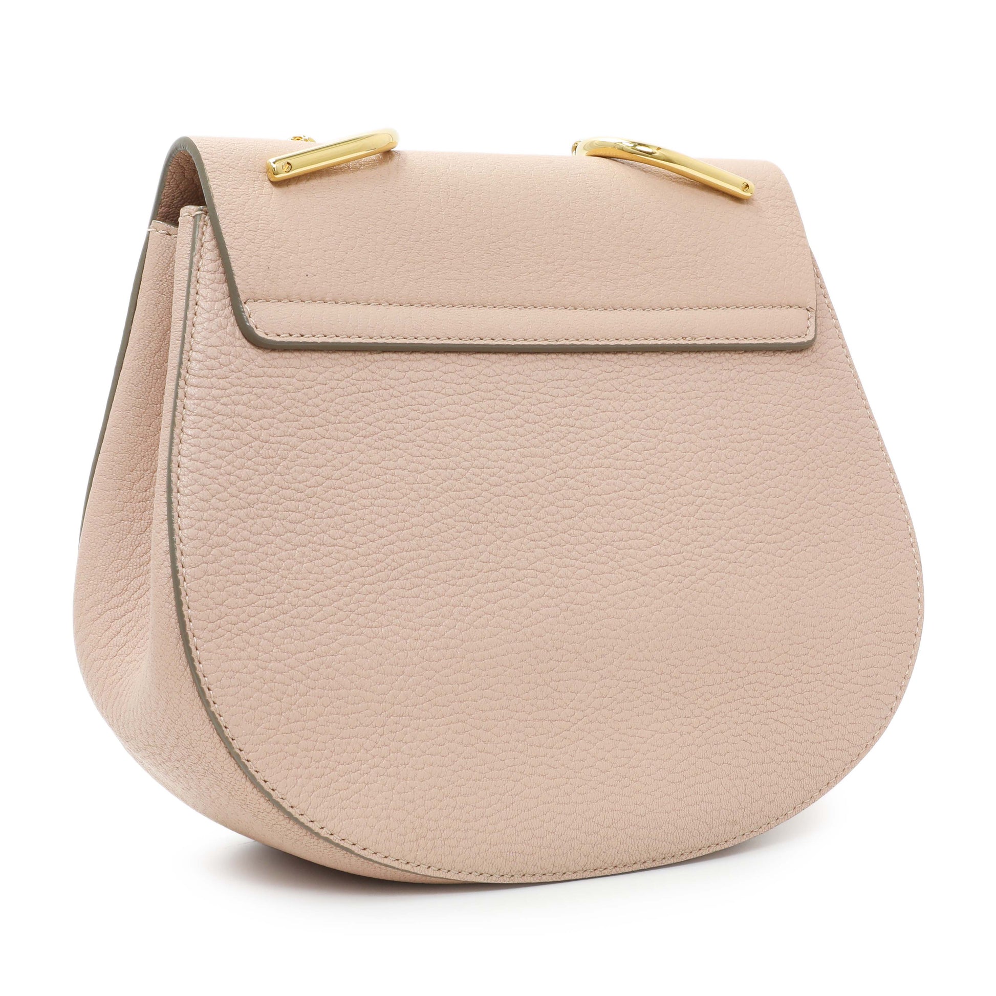 Exclusive Chloe Pink Grained Lambskin Drew Shoulder Bag — Side View