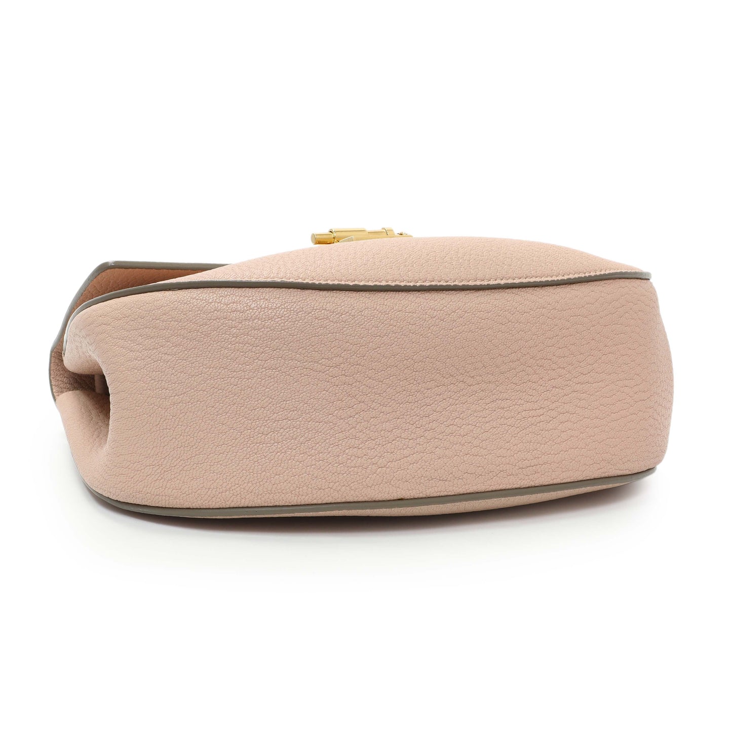 Exclusive Chloe Pink Grained Lambskin Drew Shoulder Bag — Back View