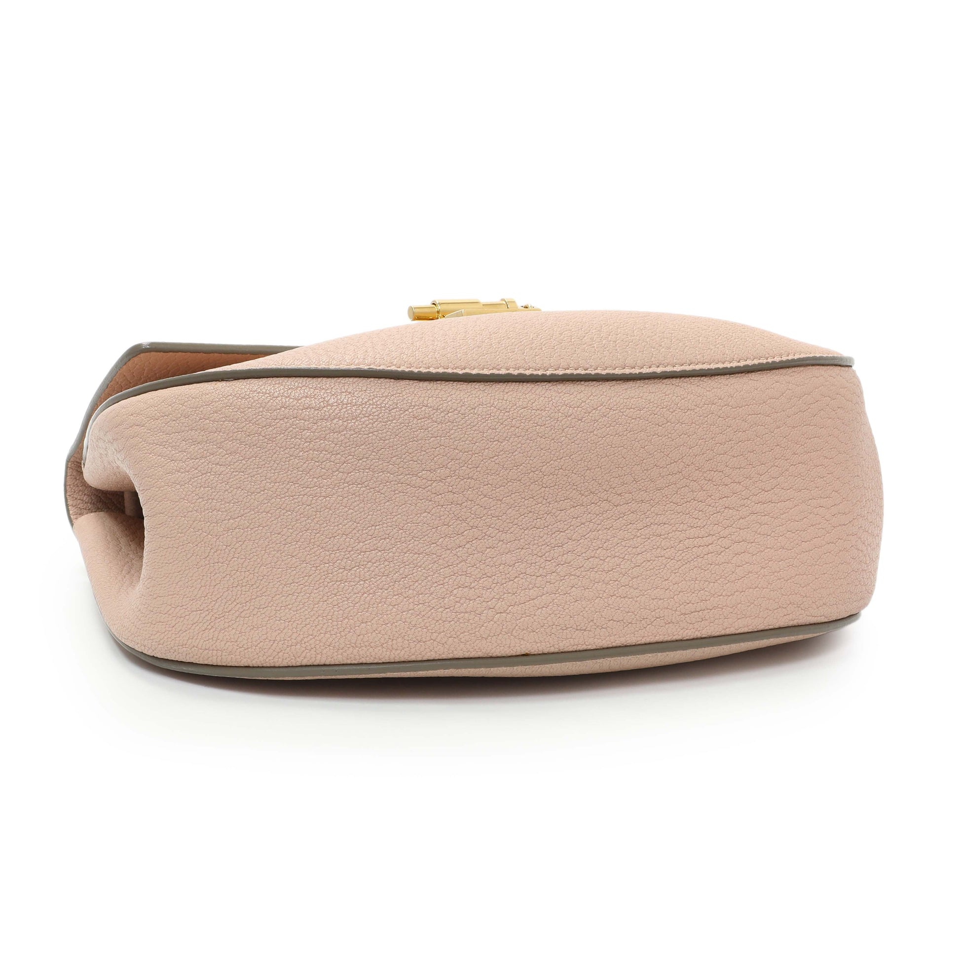 Exclusive Chloe Pink Grained Lambskin Drew Shoulder Bag — Back View
