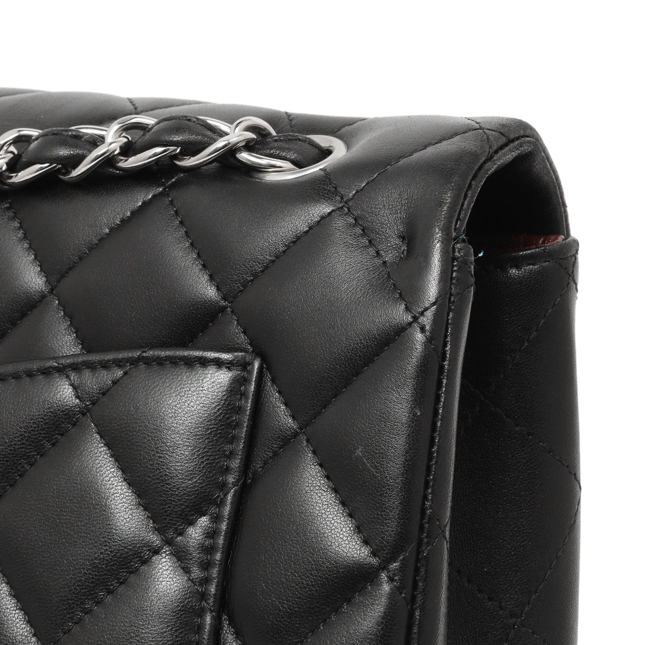 Exclusive Chanel Black Quilted Lambskin Maxi Single Flap — Alternate View 7