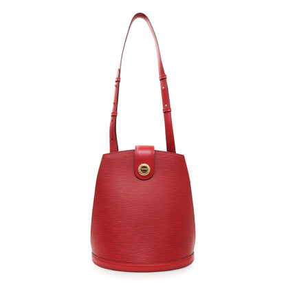 Exclusive Louis Vuitton Red Epi Cluny — Front View