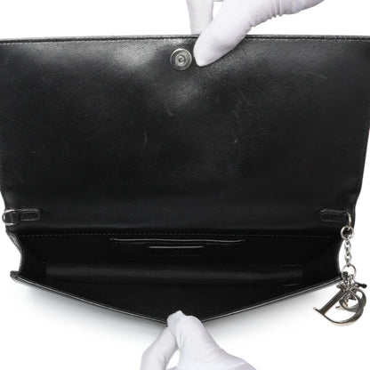 Exclusive Christian Dior Black Lambskin Cannage Lady Dior Convertible Clutch — Alternate View 8