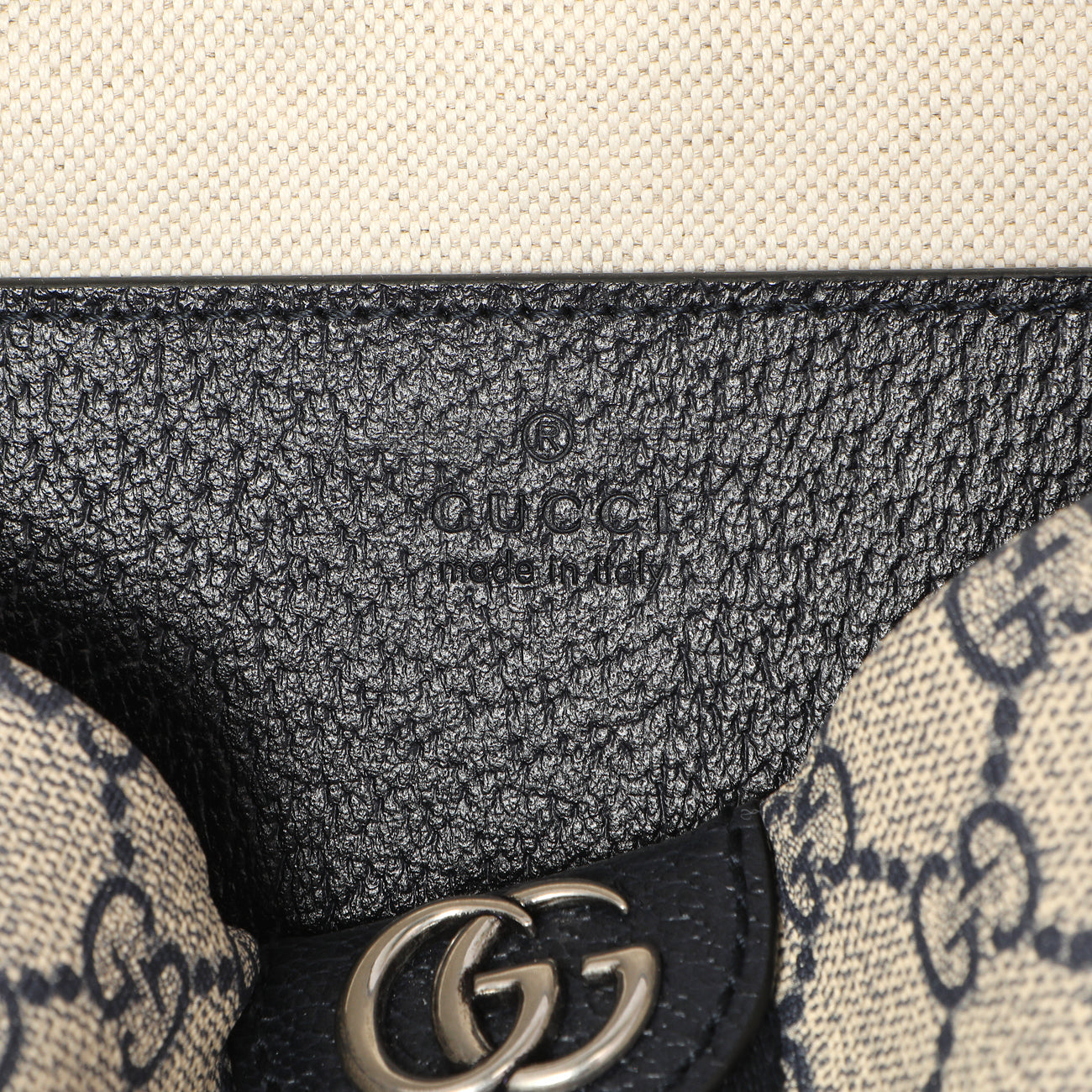 Exclusive Gucci Blue GG Supreme Monogram Ophidia Crossbody — Lifestyle View