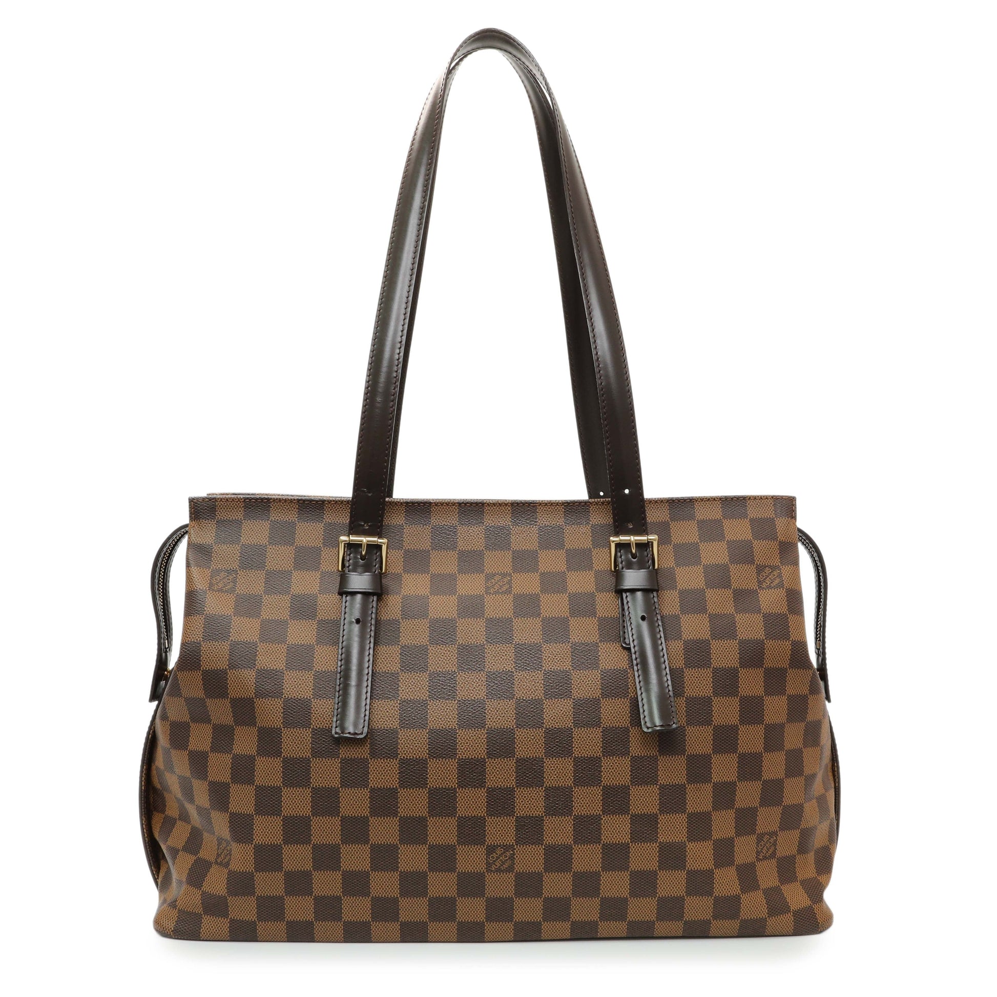 Exclusive Louis Vuitton Damier Ebene Chelsea Tote — Front View