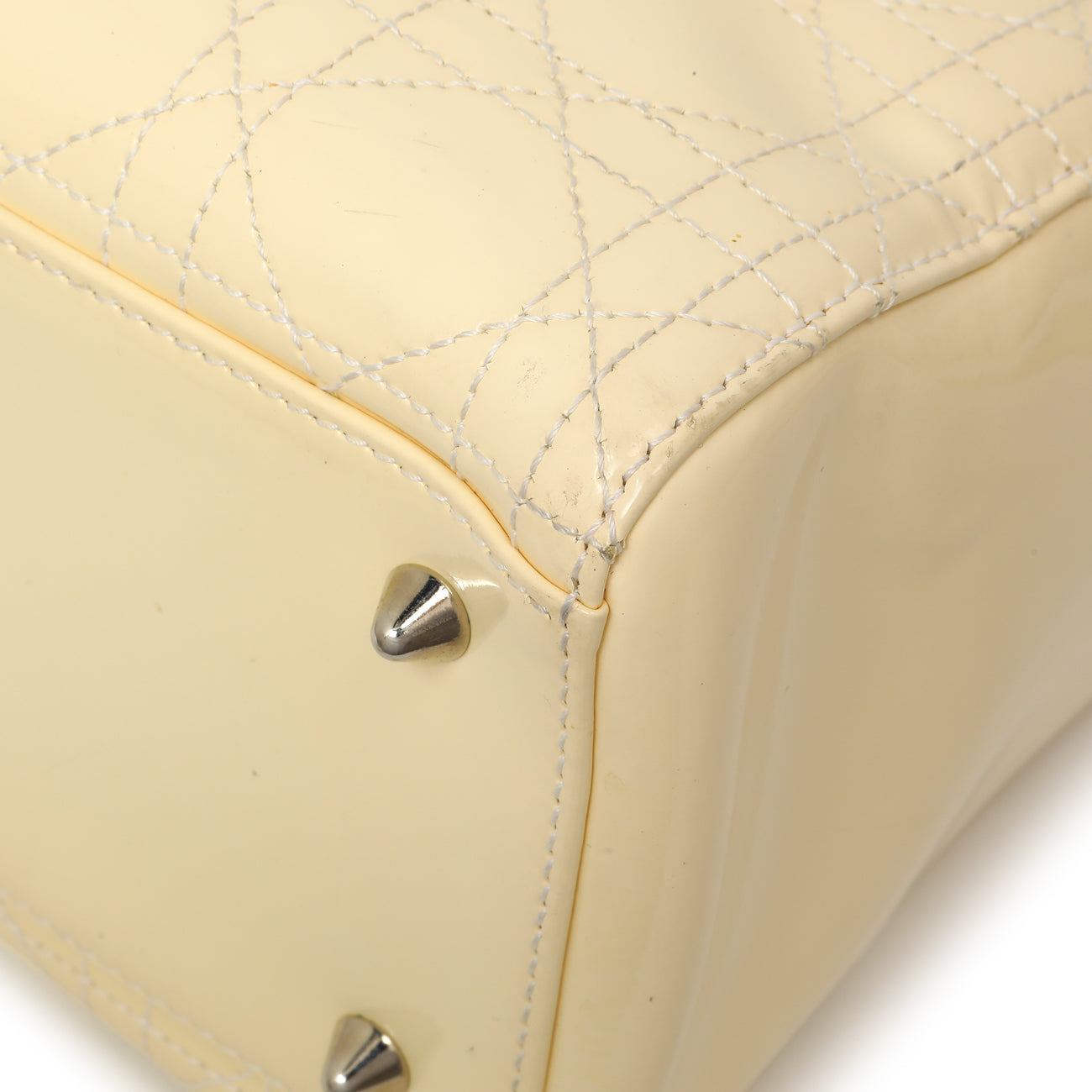 Exclusive Christian Dior Ivory Patent Cannage Medium Lady Dior — Alternate View 7