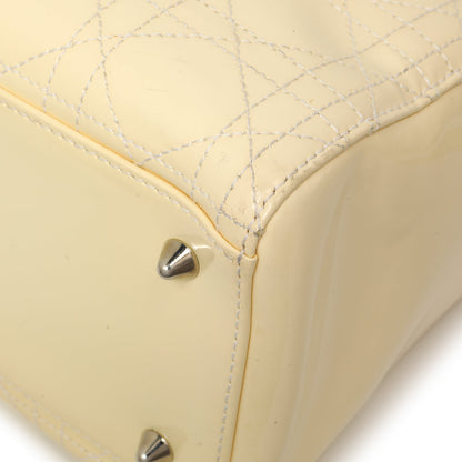 Exclusive Christian Dior Ivory Patent Cannage Medium Lady Dior — Alternate View 7