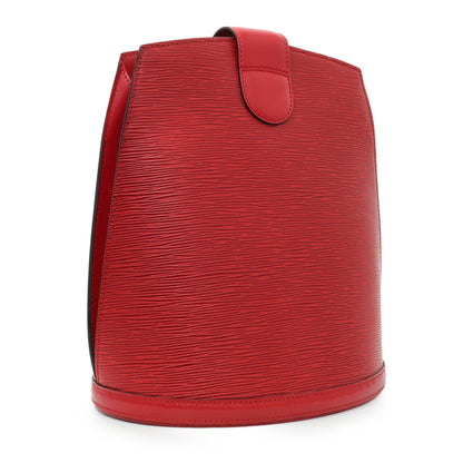 Exclusive Louis Vuitton Red Epi Cluny — Side View