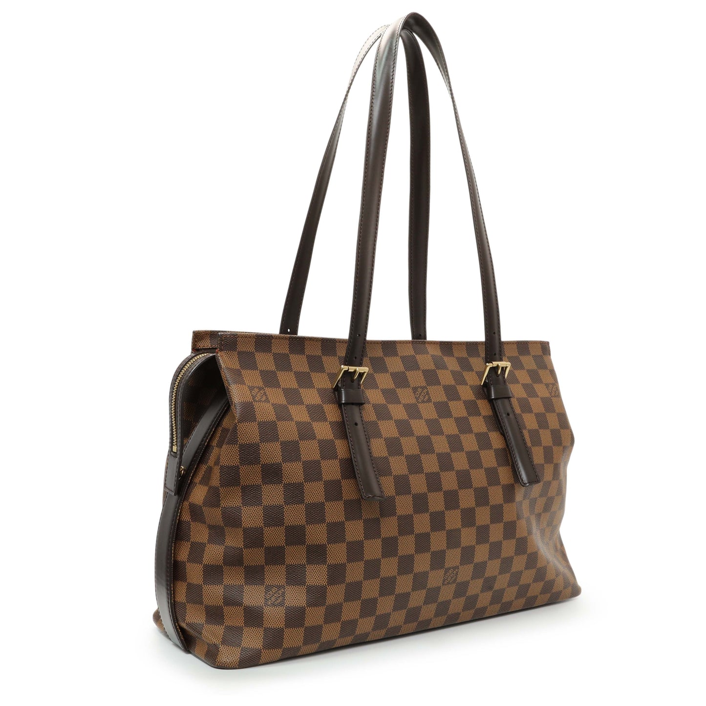 Exclusive Louis Vuitton Damier Ebene Chelsea Tote — Side View