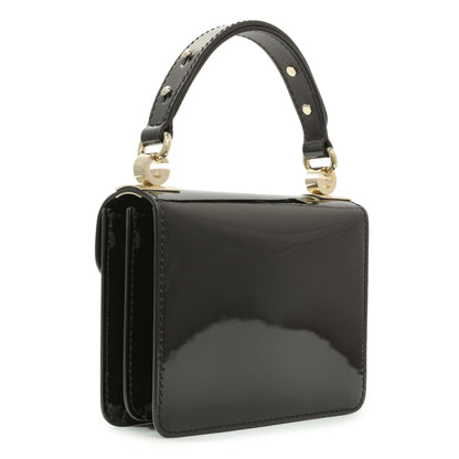 Exclusive Gucci Black Patent 1973 Top Handle Flap — Side View