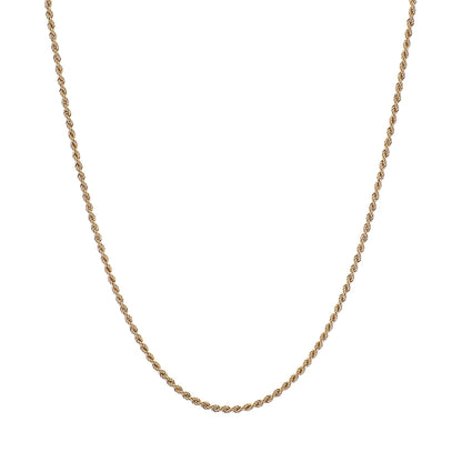 Exclusive 10K Yellow Gold Rope Chain — Front View