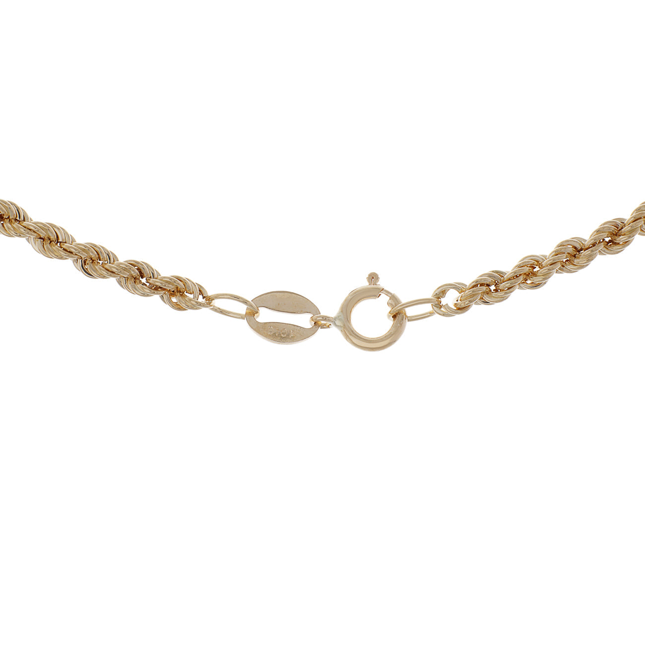 Exclusive 10K Yellow Gold Rope Chain — Side View