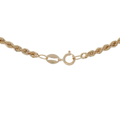 Exclusive 10K Yellow Gold Rope Chain — Side View