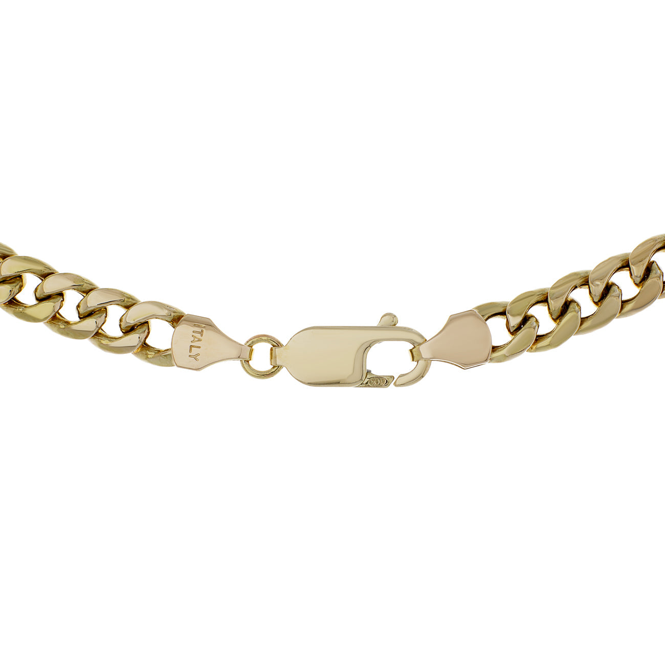 Exclusive 10K Yellow Gold Curb Chain — Side View