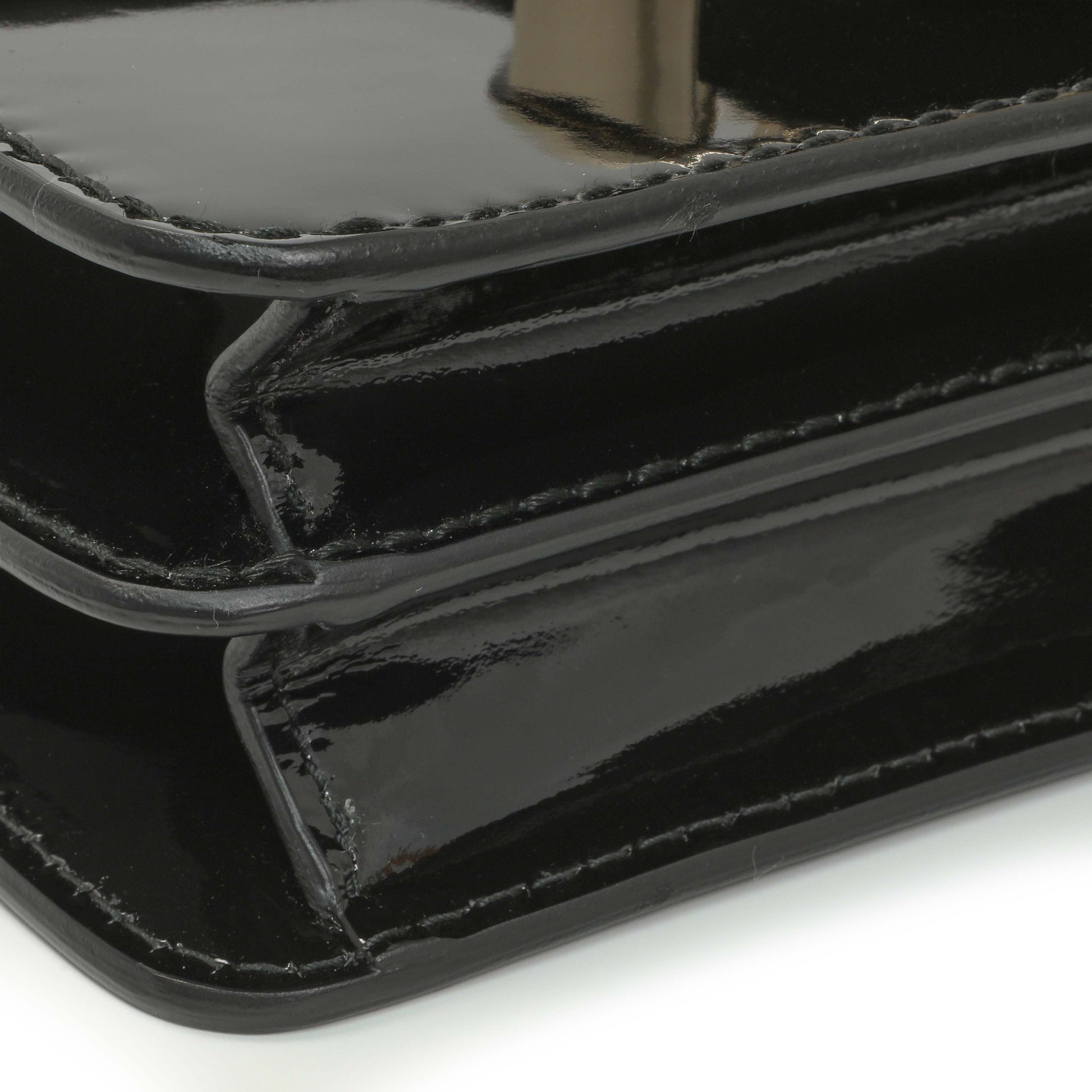 Exclusive Gucci Black Patent 1973 Top Handle Flap — Alternate View 8