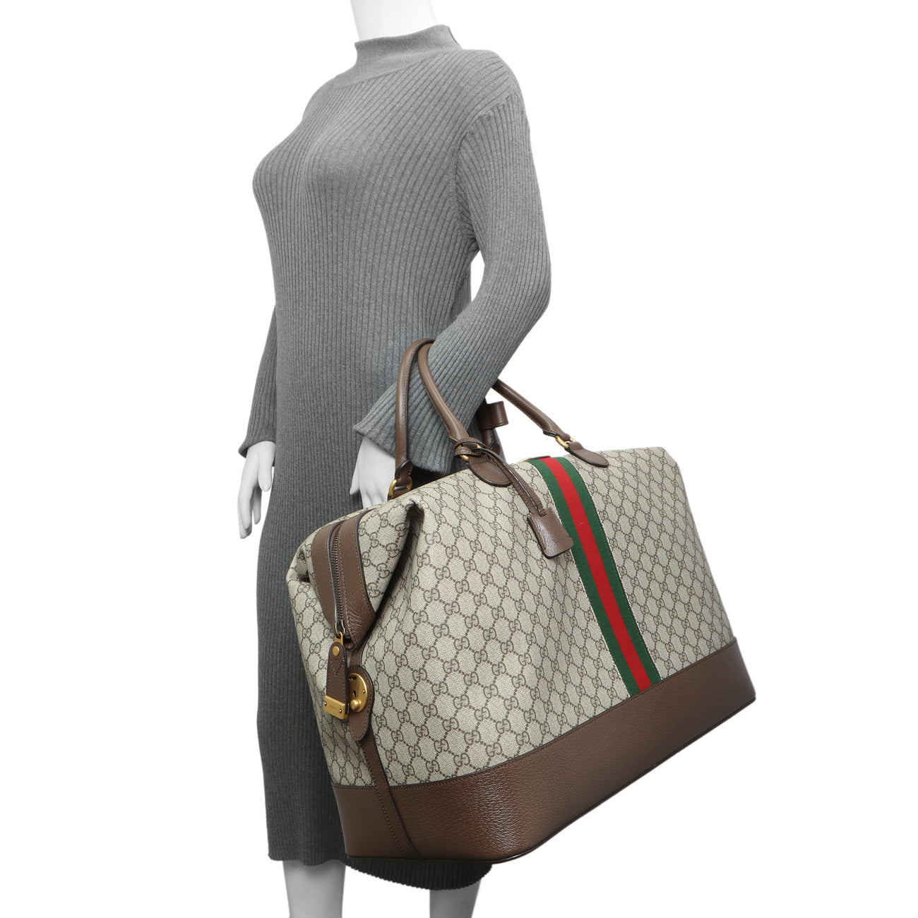 Exclusive Gucci GG Supreme Monogram Ophidia Duffle Bag — Alternate View 7