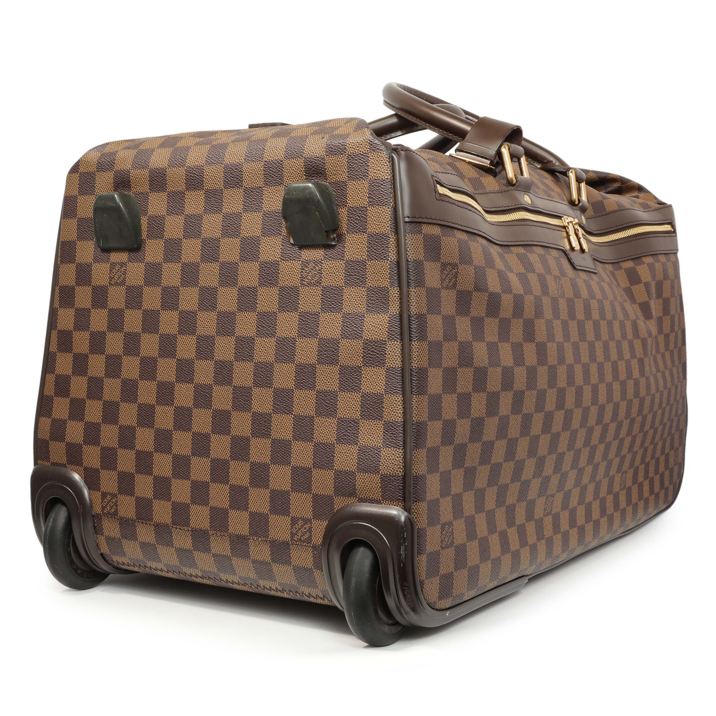 Exclusive Louis Vuitton Damier Ebene Eole 60 Rolling Luggage — Back View