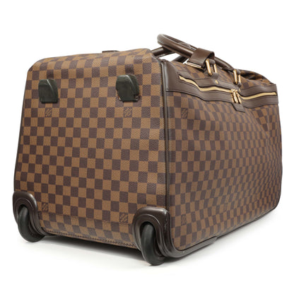 Exclusive Louis Vuitton Damier Ebene Eole 60 Rolling Luggage — Back View