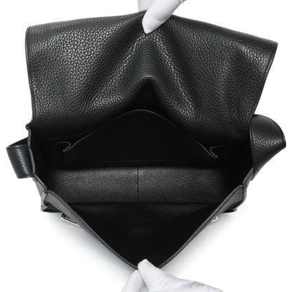Exclusive Hermes Black Taurillon Clemence Steve Caporal Messenger — Top View