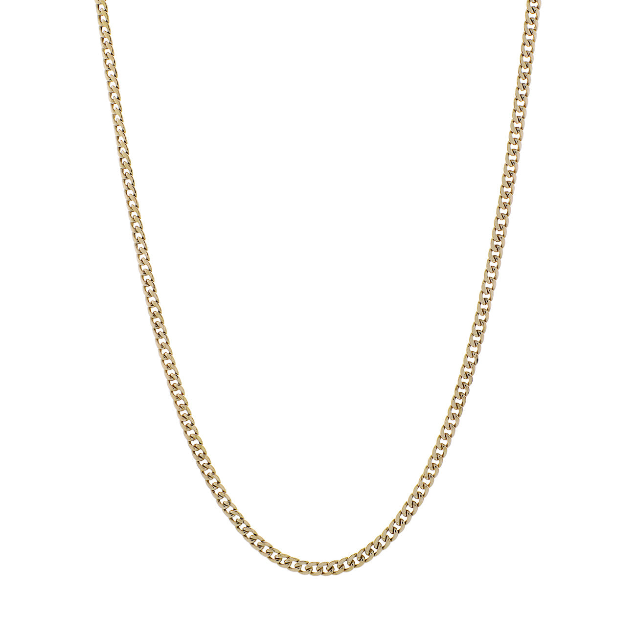 Exclusive 10K Yellow Gold Curb Chain — Front View