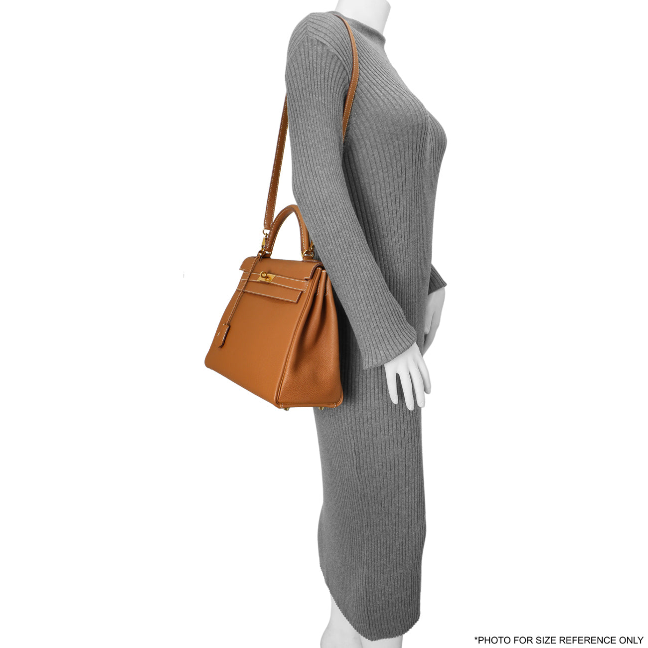 Exclusive Hermes Gold Togo Kelly Retourne 32 — Alternate View 8