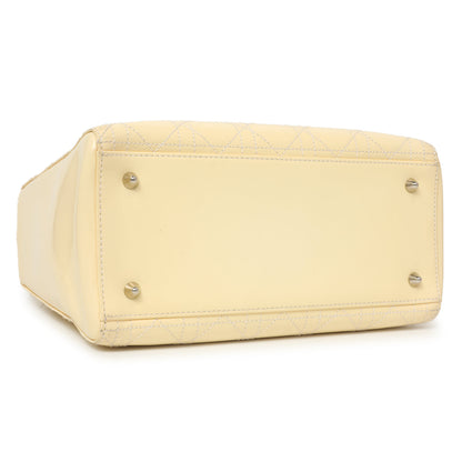 Exclusive Christian Dior Ivory Patent Cannage Medium Lady Dior — Back View