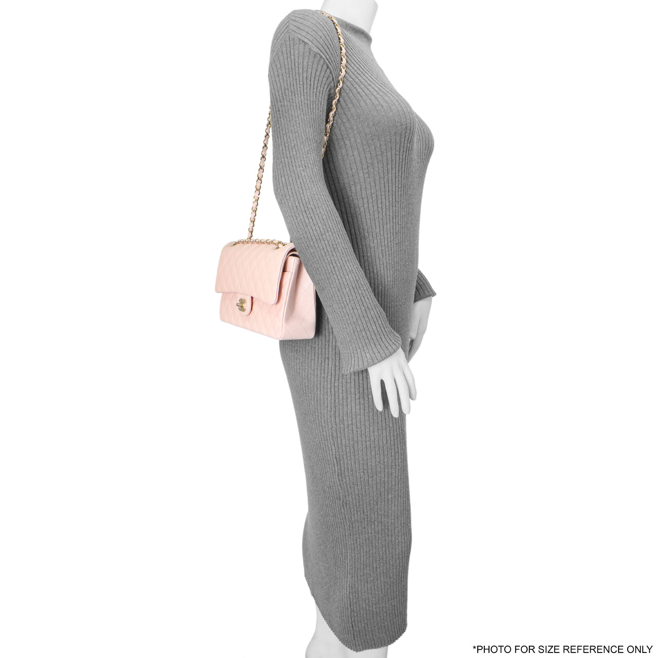 Exclusive Chanel Pink Quilted Caviar Medium Classic Double Flap — Alternate View 8