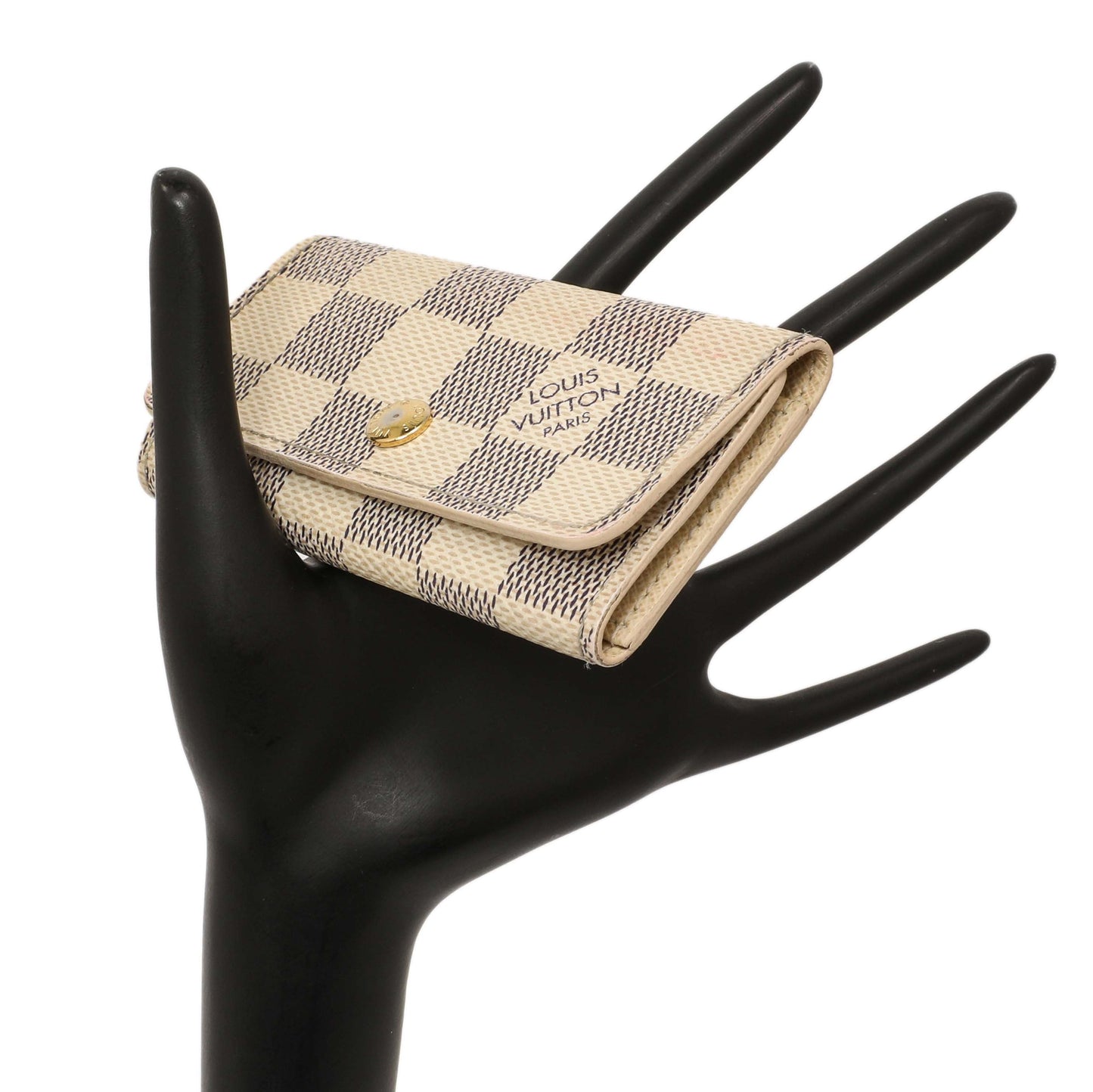 Exclusive Louis Vuitton Damier Azur 4 Key Holder — Alternate View 12