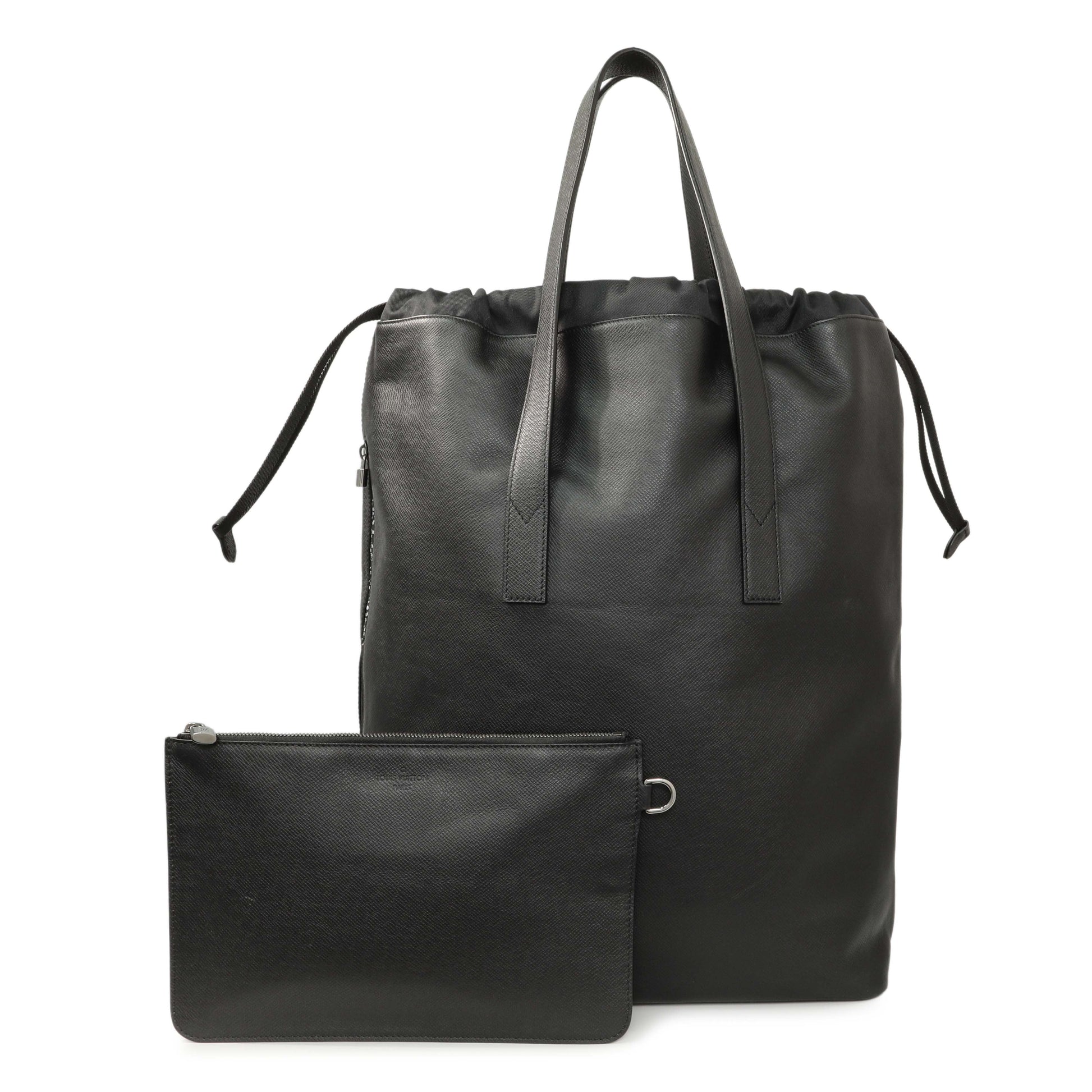Exclusive Louis Vuitton Black Taiga Outdoor Cabas — Front View