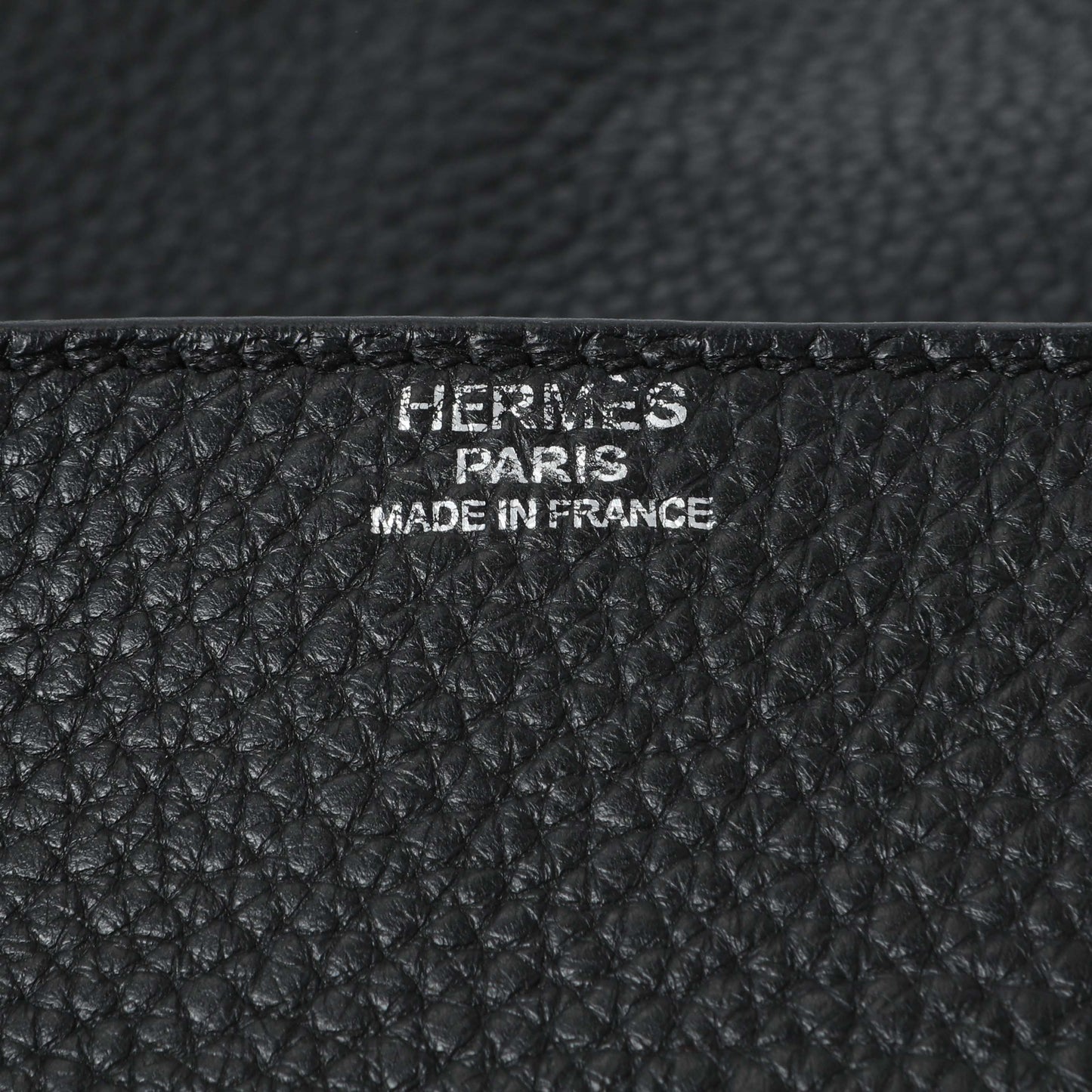 Exclusive Hermes Black Taurillon Clemence Steve Caporal Messenger — Detail View