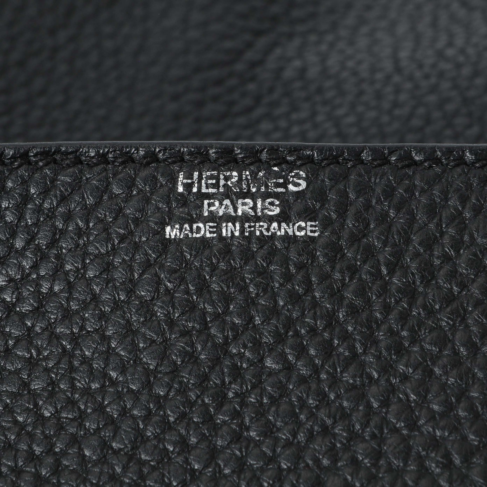 Exclusive Hermes Black Taurillon Clemence Steve Caporal Messenger — Detail View