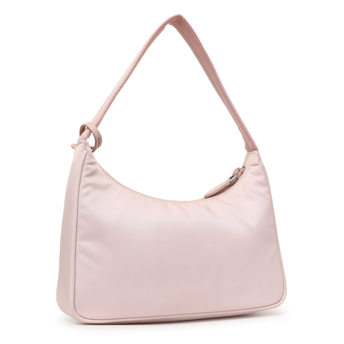 Exclusive Prada Pink Nylon Mini Re-Edition 2000 Bag — Side View
