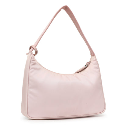 Exclusive Prada Pink Nylon Mini Re-Edition 2000 Bag — Side View