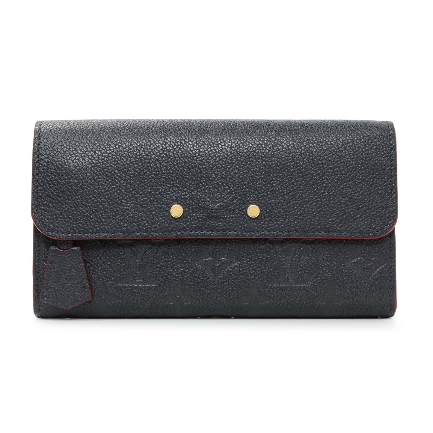 Exclusive Louis Vuitton Marine Rouge Empreinte Pont-Neuf Wallet — Front View