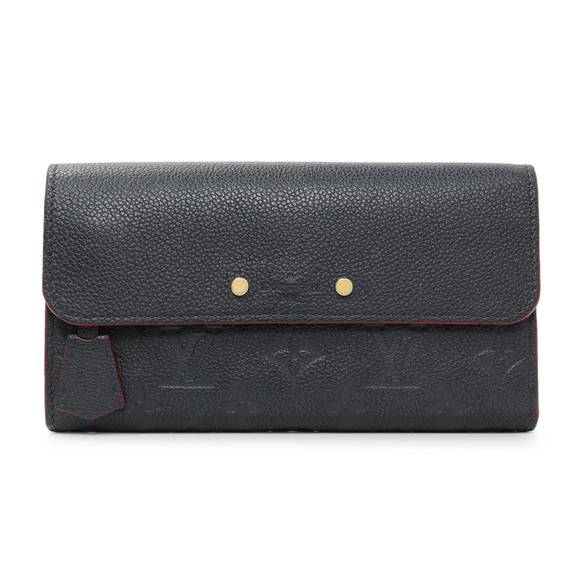 Exclusive Louis Vuitton Marine Rouge Empreinte Pont-Neuf Wallet — Front View