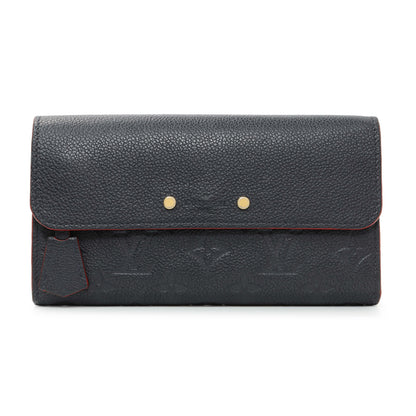 Exclusive Louis Vuitton Marine Rouge Empreinte Pont-Neuf Wallet — Front View