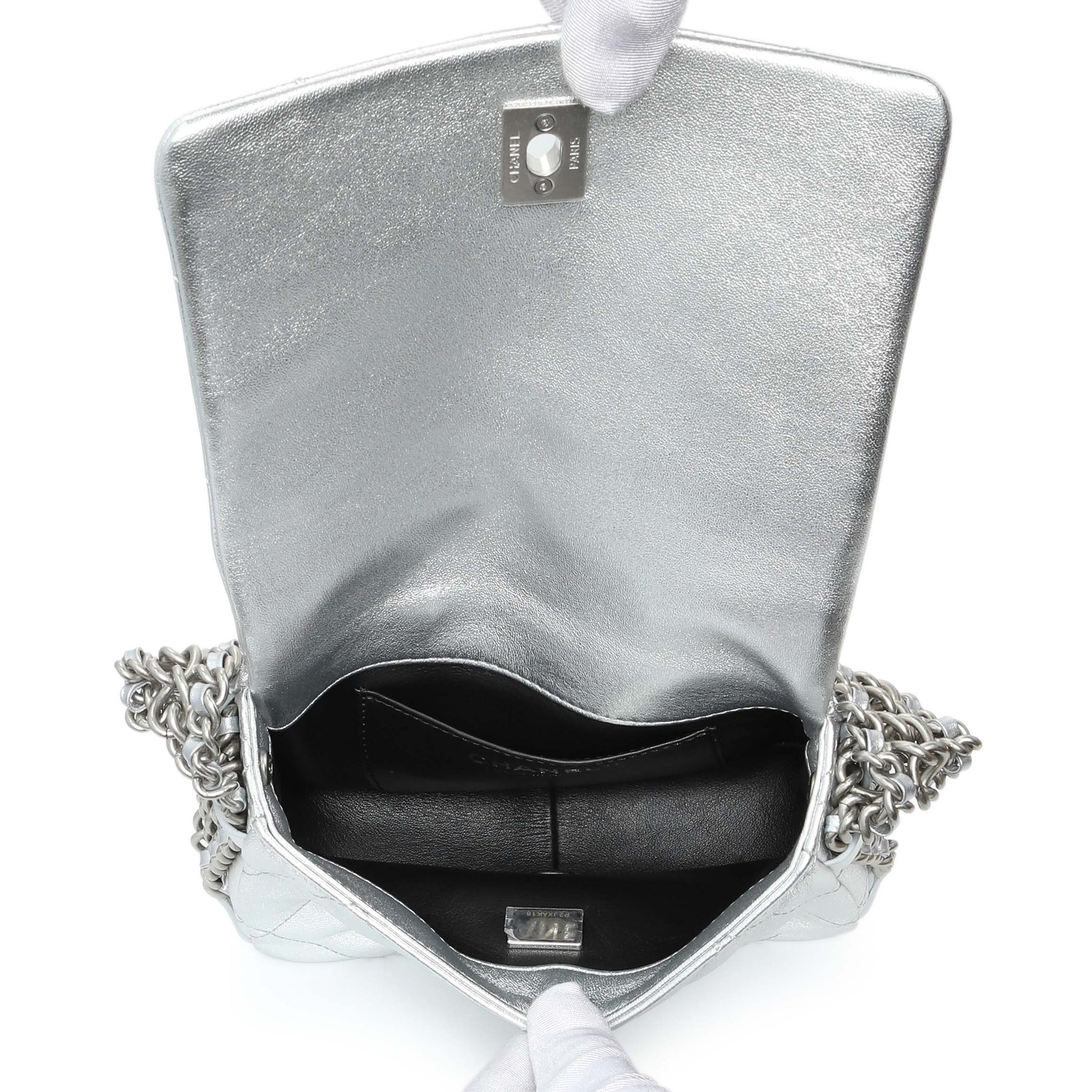 Exclusive Chanel Mini Chain Rows Flap Bag — Top View