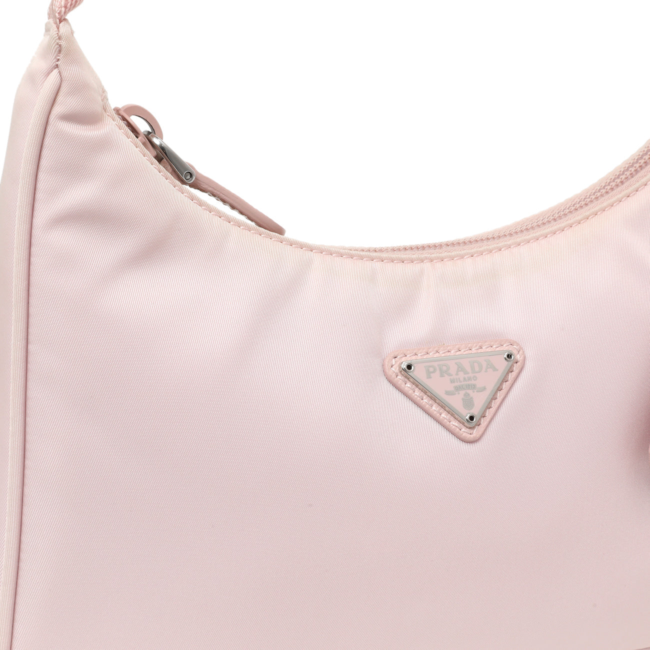 Exclusive Prada Pink Nylon Mini Re-Edition 2000 Bag — Lifestyle View