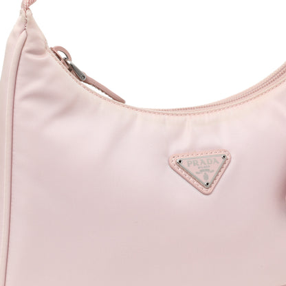 Exclusive Prada Pink Nylon Mini Re-Edition 2000 Bag — Lifestyle View