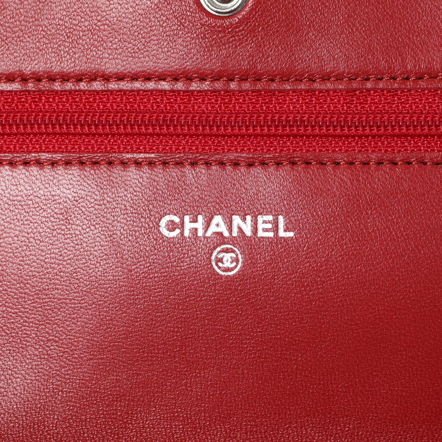 Exclusive Chanel Red Quilted Calfskin Classic Wallet On Chain — Alternate View 11