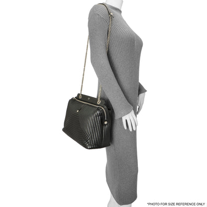 Exclusive Fendi Black Nappa Trapuntata Medium DotCom Click Chain Satchel — Alternate View 14